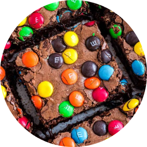 brownies com confetes de chocolate